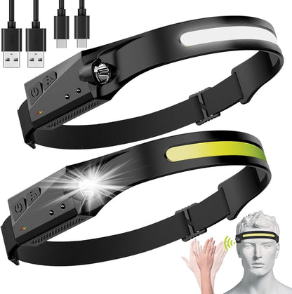 Rechargeable LED Flashlight Headlamp for Men