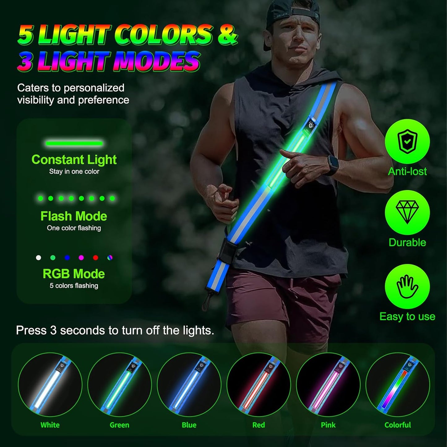 High-Visibility Reflective Running Belt