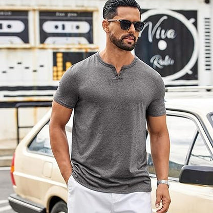 Men's Notch Neck T Shirts